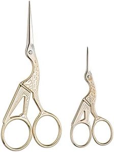 EFGTEK 2PCS Vintage Stork Shape Sewing Scissors,Stainless Steel Tailor Scissors Sharp Sewing Shears for Embroidery, Sewing, Craft, Art Work