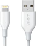 Anker PowerLine Lightning Cable (3ft), Apple MFi Certified High-Speed Charging Cord Durable for iPhone XS / XS Max / XR / X / 8 / 8 Plus / 7 / 7 Plus, and More (White)