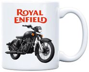 Bhavya Lifestyles Classic 350 Printed Coffee Mug to Gift for Bike Lovers, Men, Riders, Friends 330 ml (Royal Enfield)