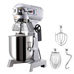 Z ZELUS Commercial Dough Mixer 1100W 30L Food Cake Bread Hook Beater Whip Commercial Planetary Mixer Stand 3 Speed 3 in 1 Electric Food Mixer with Spiral Dough Hook¡­