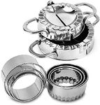 Gracelaza 8 Pcs Ravioli Dumpling Maker Set Stainless Steel Manual Meat Pierogi Press Mould - Pie Dough Pastry Press Wrapper Cutter Mold Tool Kit Accessories for Home Kitchen Cooking #3