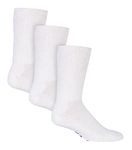 IOMI - 3 Pairs of Extra Wide Diabetic Socks for Swollen Legs in 2 Colours and 4 Sizes (12-14 UK, White)