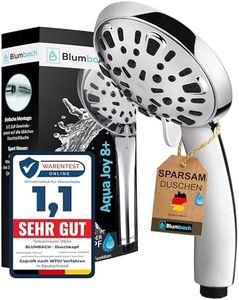 BLUMBACH® Duschkopf wassersparend Aqua Joy - Shower Head mit 8 Strahlarten