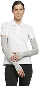 Solbari UPF 50+ Sun Protection Arm Sleeves Sensitive Collection - Small/Light Grey Marle/With Thumbholes - UV Protection, Sun Protective