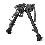 Feyachi Rifle Bipod 6-9 Inches Tactical Rifle Bipod Adjustable Height Swivel Style Tactical Bipod Tilting Built in Podlock