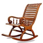 Habiba Arts Store Wooden Rocking Chair Ergonomic Swing Chair for Adult Living Room Balcony for Home Office (Brown, Standard)