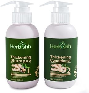 Herbishh Anti Hair Loss Ginger Extract Thickening Shampoo & Hair Conditioner For Hair Fall Control & Hair Growth | Suitable for All Type Hair | Sulphates & Parabens Free