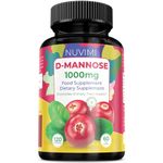 D Mannose 120 Capsules, 1000 mg per Dose, Promotes Urinary Tract Health, Natural Vegan UTI Defence by NUVIMI®