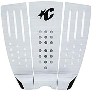 Creatures of Leisure Reliance III Cord Traction Pad, Cord Pattern, 8mm Teardrop Arch Bar, 28mm Ramp Kick, 3 Piece, 3M Adhesive, Platinum Black