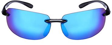 "Lovin Maui" Polarized Nearly Invisible Bifocal Sunglasses for Men and Women, Open Road Blue, Medium
