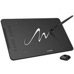 XP-Pen Deco01 V2 Digital Graphics Drawing Pen Tablet (10"(25cm) x 6.25"(15.8cm), 8192 Levels of Pressure Sensitivity, Battery-Free Passive Stylus, Black)