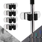 CWOVRS Broom Holder Wall Mounted, 4PCS Mop Broom Holder Stainless Steel, Heavy Duty Garage Tool Hanger Mop Broom Storage Rack Mop Holders for Kitchen Bathroom Garden Laundry Closet