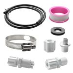 Screw Man CL200 Offline Chlorinator Hose Swimming Pool Tubing Connection Kit with Saddle Connectors Clamps and Check Valve Control Valve Fits for CLX220PAK, Chlorine Feeder Parts