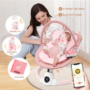 Portable Electric Baby Bouncer – Pink Infant Soothing Seat