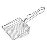 Cat Litter Scoop,Metal Kitty Litter Scoop,Stainless Steel Litter Scoop with Long Handle,Scoop Away Cat Litter Heavy Duty Sturdy, Fast, Easy to Use