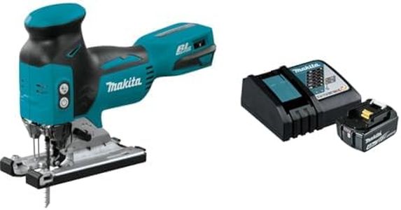 Makita XVJ01Z 18V LXT® Lithium-Ion Brushless Cordless Barrel Grip Jig Saw with bonus BL1840BDC1 18V LXT® Lithium-Ion Battery and Charger Starter Pack (4.0Ah)