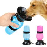 Smitex Dog Travel Water Bottle Sipper Portable Aqua Dog Travel Bowl 20-oz Dog Bottle Auto Dog Mug/Drinking Cup for Pets Puppy - Multi