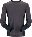 Rab Syncrino Base LS Tee Long Sleeve T-Shirt for Skiing, Trekking, & Climbing - Graphene - Medium