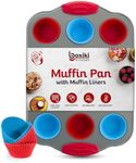 12-Cup Mini Muffin Pan with Silicon