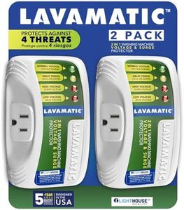 Lavamatic WS-10521 Electronic Voltage & Surge Protector for Front and Top Load Washers - Protect Your Washing Machine Against High and Low Voltage, Brownouts and Spikes ((2) Pieces)
