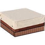 Hot Tub Cover- Square Spa Covers for Hot Tub Waterproof & Anti-UV with Corner Reinforcement, 600D Heavy Duty Oxford Fabric &4 Air Vents, 86 x 86 inch Outdoor Hot Tub Cover Protector