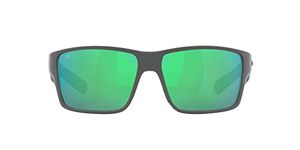 Costa Del Mar Men's Reefton Pro Sunglasses, Grey/Polarized Green Mirrored 580g, 63 mm