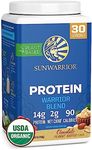 Vegan Protein Powder Organic Plant-based Protein | BCAA Amino Acids Hemp Seed Protein Soy, Dairy, Gluten & Synthetic Free NON-GMO | Chocolate Peanut Buttercup 30 Servings | Warrior Blend by Sunwarrior