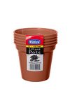 Whitefurze G04016 12.7cm Garden Pot - Terracotta (Set of 5)