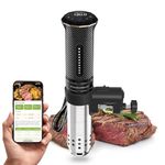 KitchenBoss WiFi Sous-Vide Cooker 1100W:Professional Cuiseur Sous Vide Precision Cooker, Immersion Circulator IPX7 Waterproof, Ultra Quiet, Slow Cooking Machine (G300PT)