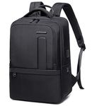 Arctic Hunter Business Backpack for Men 27L Heavy Duty Expandable Laptop Backpack for Upto 16-inch Laptop 1680D Polyester Water-resistant USB & Type-C Port, Padded Laptop Bag for Travel Office, Black