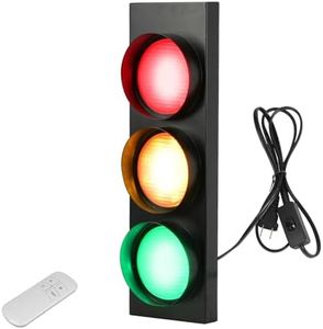 HOMIER Traffic Light Lamp Wall Decoration Retro Style Traffic Lamp Fun Room Decor Lights LED Wall Lamp for Kids Bedroom, Living Room, Bar, Pub, Club with Remote Control