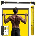 The Cube Club Pull Up Bar Adjustable Length (94Cm-115 Cm) Hanging Rod For Height Increase Without Screws Home Workout Chin Up Bar With Locking Mechanism (Max Load 200Kg,1 Year Warranrty),Black