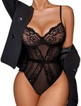 Avidlove Women One Piece Lingerie V Neck Teddy Lace Bodysuit with Underwire