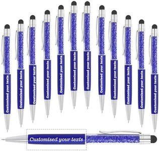 KOLOWKO Personalized 2 in 1 Ballpoint Pen,Custom Name/Text/Message, Crystal Decorated Ballpoint Pen, Good for Graduation, Wedding, Birthday,Communion Gifts