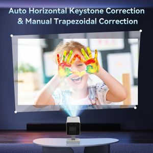 Mini Portable Projector with WiFi 6 & Bluetooth – 4K 1080P, Auto Keystone