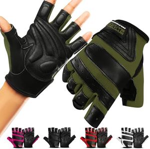 WYOX Weight Lifting Gloves for Gym Fitness Workout – Anti-Slip Padded Palm, Gym Gloves for Women & Men, Half Finger Exercise Gloves for Bodybuilding, Cycling, Rowing & Climbing Workout Equipment
