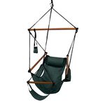 Hammaka Hanging Hammock Air Chair, Wooden Dowels, Green