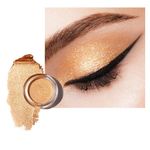 OULAC Cream Eyeshadow, Glitter Gold Eyeshadow, Holds Makeup For 12 Hours +, Waterproof and Sweatproof, Crease Resistant, Vegan | 06g, (17) Spiritual Gold