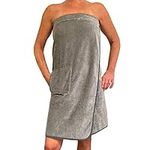 HOMELEVEL Towel Wrap - For Women and Men - 100% Cotton Body Towelling with Hook and Loop Fastener - Shower Bath Gym Sauna