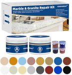 Marble and Granite Repair kit Porcelain Marble Stone and Quartz Countertops Repair kit for Chips Dents Cracks Holes Scratchs, Fix Chipped Edges Corners, Reattaches or rebuilds Missing Pieces