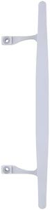 BRIXWELL Die-Cast Handle for Patio Doors in White Finish, 6-5/8" Hole Spacing, Designed for Sliding Glass Panels, Includes Interior Lever for Door Operation and Mounting Use