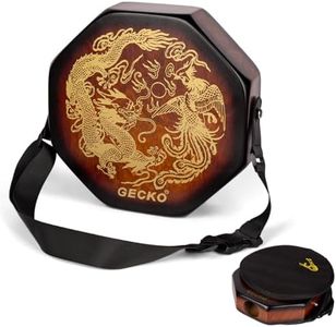 GECKO Octagonal Cajon Drum SD8S – Portable Hand Percussion Instrument with Detachable Strap & Carry Bag, Birchwood Body & Rich Sound
