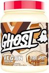 GHOST Vegan Protein Powder, Pumpkin Spice Cake - 1LB Tub, 20G of Protein - Plant-Based Pea, Organic Pumpkin & Watermelon Seed Protein Blend - ­Flavored Post Workout Shakes - Soy & Gluten Free