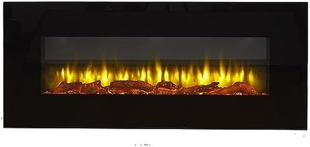 Endeavour Fires Holbeck Black Wall Mounted Electric Fireplace, 220/240Vac, 50 Hz, 1&2kW, 7 day Programmable Remote Control Heater…