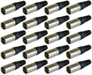 GLS Audio XLR Male Plugs Connectors XLR-M Plug - 20 Pack