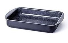 Ceramic Coated Roasting Pan/Lasagna Pan - with Natural Nonstick Coating, Safe for StoveTop and Oven Use / 14 x 10.5 x 2.7 inch