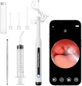 Tonsil Stone Remover with Camera - Tonsil Stone Remover Kit with LED Light Tonsil Cleaner with 4 Heads, Tonsil Stone Syringe for Tonsil Stone Removal