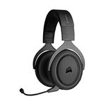 Corsair HS70 Bluetooth Wired Gaming Headset with Bluetooth (Wired Compatibility with Xbox/Playstation and Wireless Bluetooth with PC/Switch/iOS/Android, Up to 30 Hours of Battery Life) Carbon