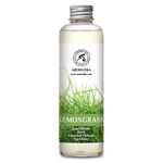 Lemongrass Reed Diffuser Refill w/Natural Essential Lemongrass Oil 200ml - Fresh & Long Lasting Fragrance - Best for Aromatherapy - Home - Office - Reed Diffuser oil for Restaurant