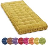 Outdoor Bench Cushion 40x40cm, Swing Cushion Patio Furniture Cushions 3 Seater, for Garden Patio Furniture Lounger Bench (Color : Yellow, Size : 60 * 165cm)